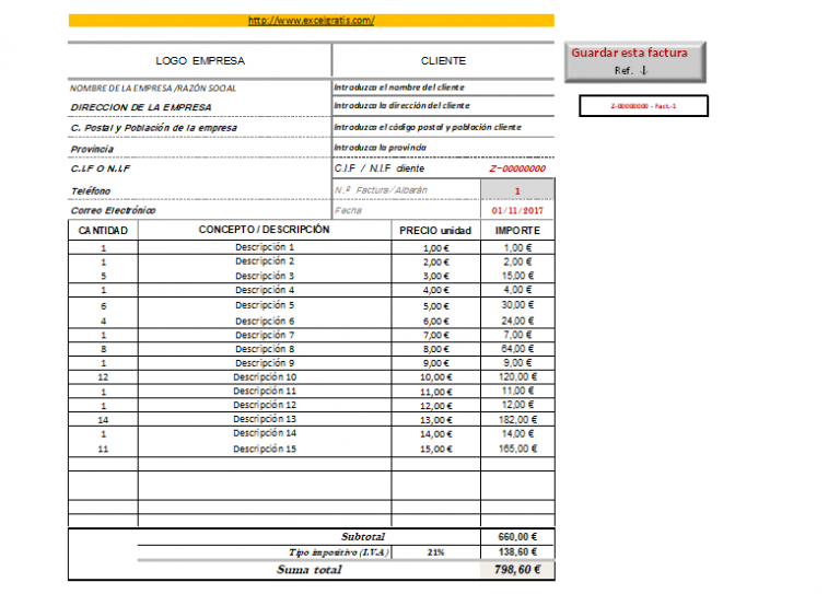 Plantilla Factura Con Macro En Hoja De Excel My Xxx Hot Girl 2175
